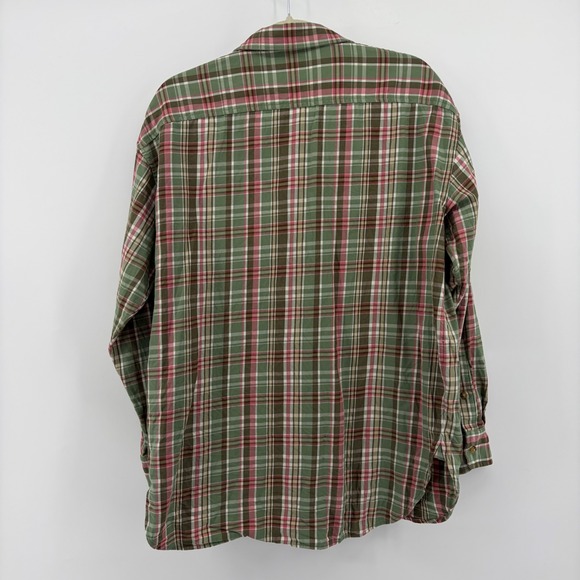 Lauren Ralph Lauren Women Green Pink Plaid Button Down Shirt Size L - Picture 2 of 6